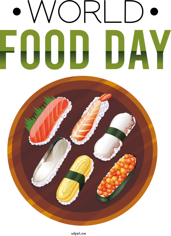 Free Holiday Japanese Cuisine Sushi Sashimi For World Food Day Clipart Transparent Background