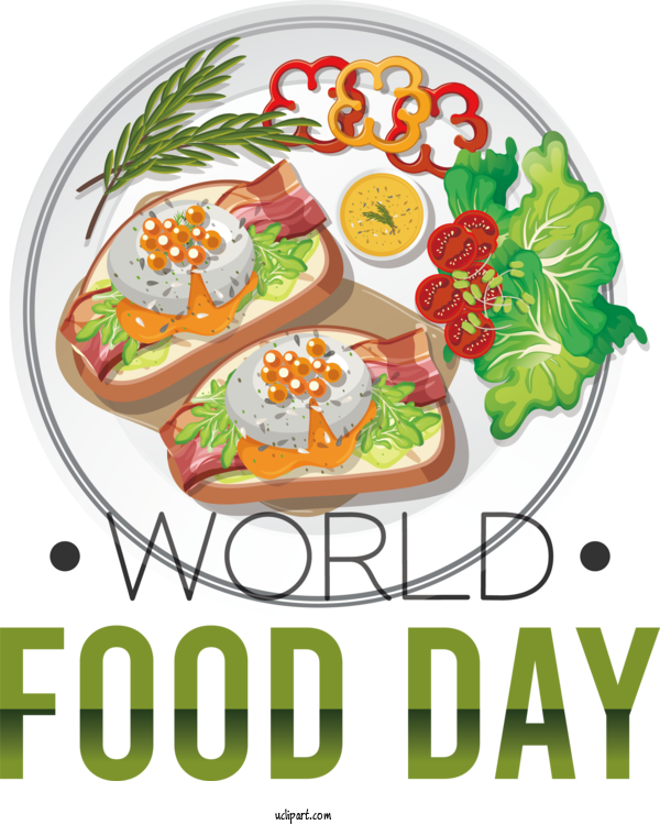 Free Holiday Breakfast Bruschetta Bread For World Food Day Clipart Transparent Background