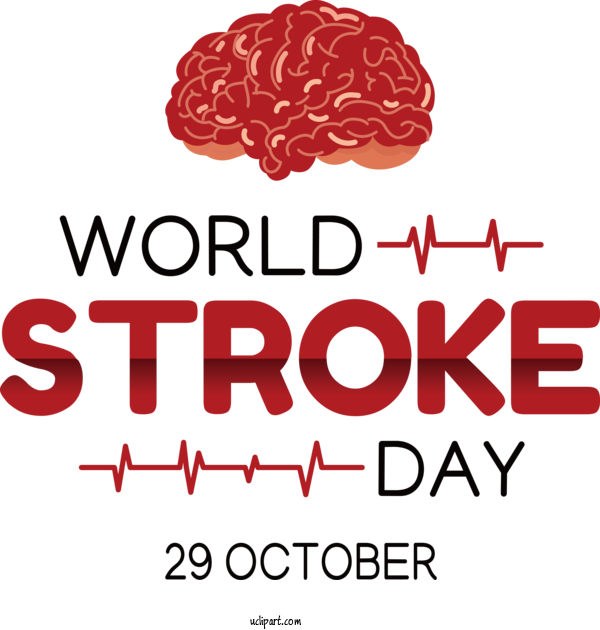 Free Holiday Courtenay M Brain For World Stroke Day Clipart Transparent Background