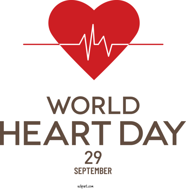 Free Holiday Logo Heart June For World Heart Day Clipart Transparent Background