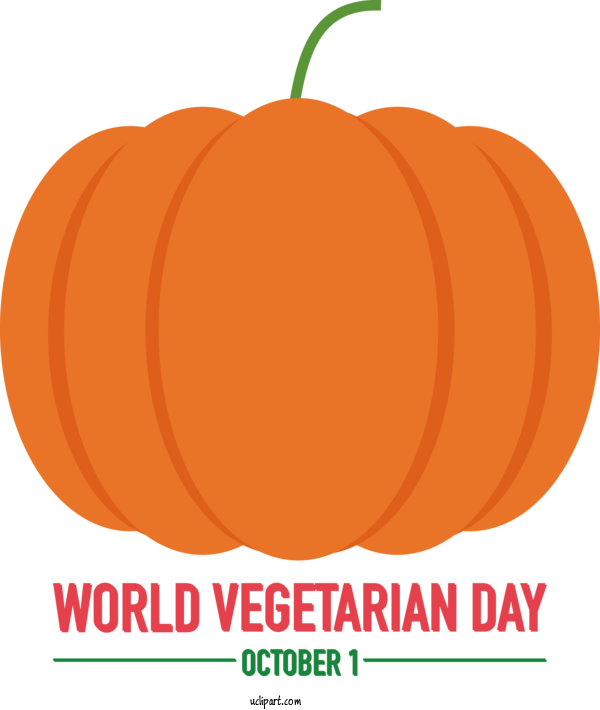 Free Holiday Squash Orange For World Vegetarian Day Clipart Transparent Background