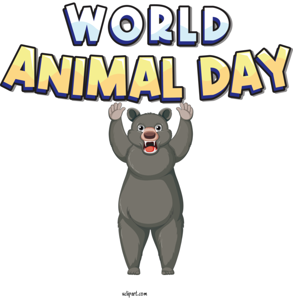 Free Holiday Bears Human Cartoon For World Animal Day Clipart Transparent Background