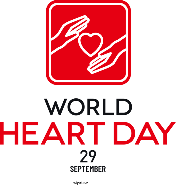 Free Holiday Logo Line Text For World Heart Day Clipart Transparent Background