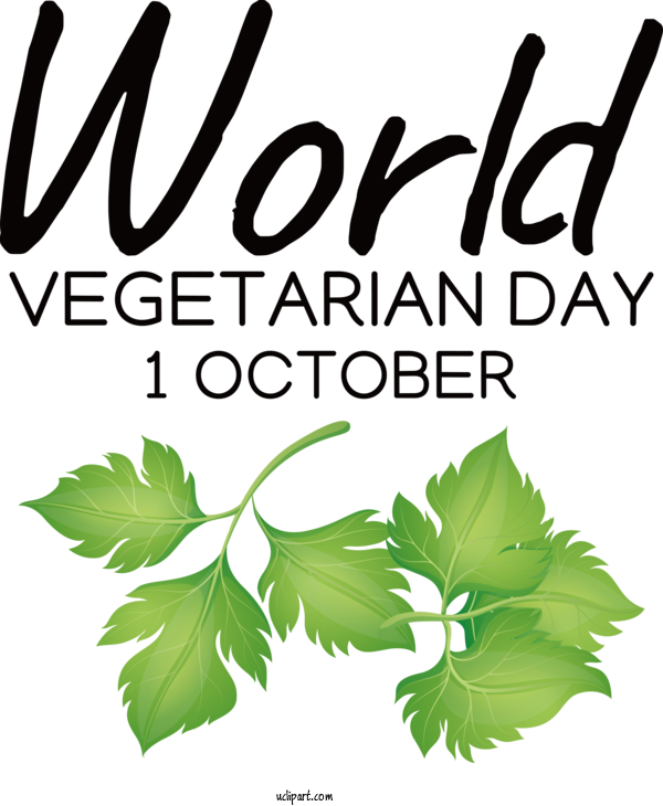 Free Holiday Leaf Vegetable Green For World Vegetarian Day Clipart Transparent Background