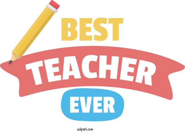 Free Holiday Logo Design Cartoon For Best Teacher Ever Clipart Transparent Background