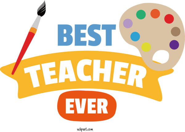 Free Holiday Human Logo Design For Best Teacher Ever Clipart Transparent Background