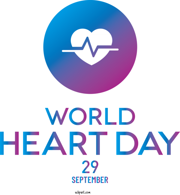 Free Holiday Logo Line Violet For World Heart Day Clipart Transparent Background