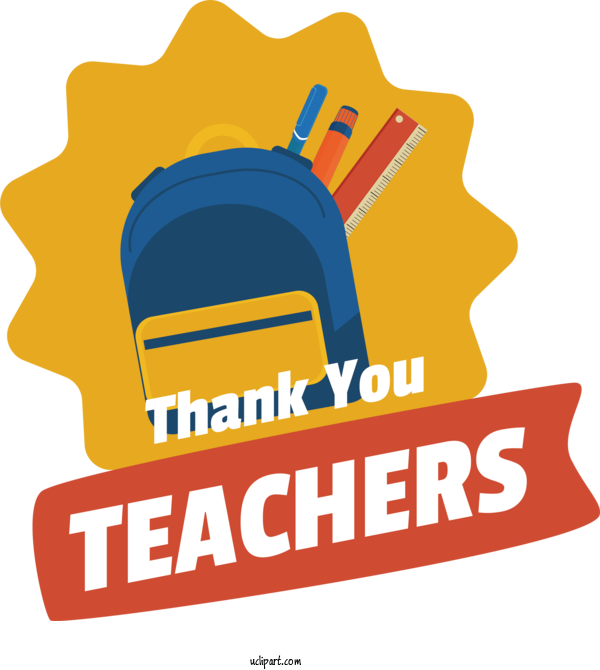 Free Holiday Logo Design Text For Thank You Teachers Clipart Transparent Background