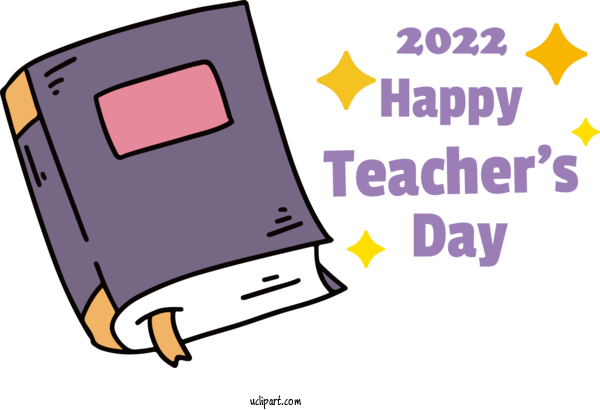 Free Holiday Logo Yellow Cartoon For Happy Teacher's Day Clipart Transparent Background