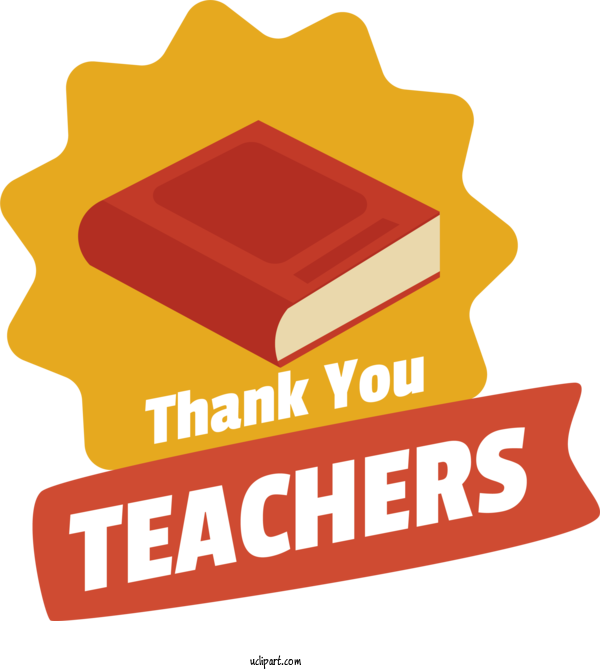 Free Holiday Logo Sign Design For Thank You Teachers Clipart Transparent Background