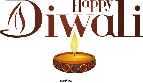 Free Holiday Design Text For Happy Diwali Clipart Transparent Background