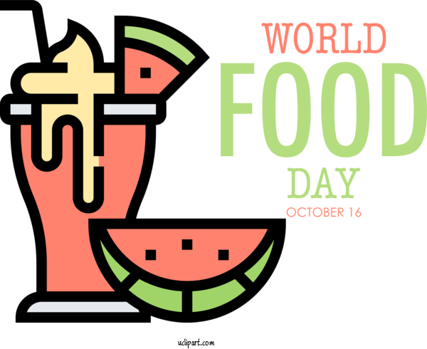 Free Holiday Logo Plant Cartoon For World Food Day Clipart Transparent Background