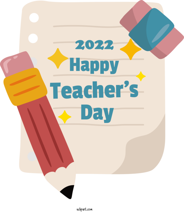 Free Holiday Design Line Text For Happy Teacher's Day Clipart Transparent Background