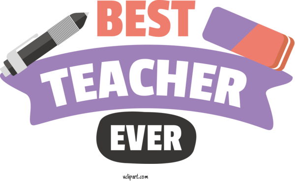 Free Holiday Logo  Nike For Best Teacher Ever Clipart Transparent Background