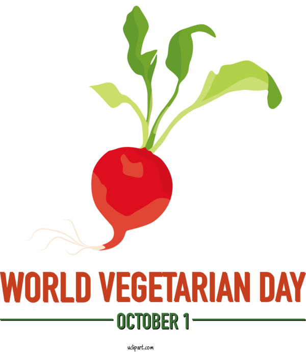 Free Holiday Plant Stem Radish For World Vegetarian Day Clipart Transparent Background