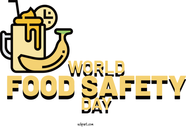 Free Holiday Logo Yellow Cartoon For World Food Day Clipart Transparent Background
