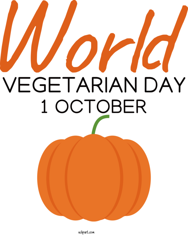 Free Holiday Vegetable Winter Squash Orange For World Vegetarian Day Clipart Transparent Background
