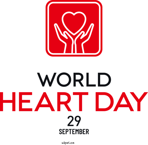 Free Holiday Logo Line Text For World Heart Day Clipart Transparent Background