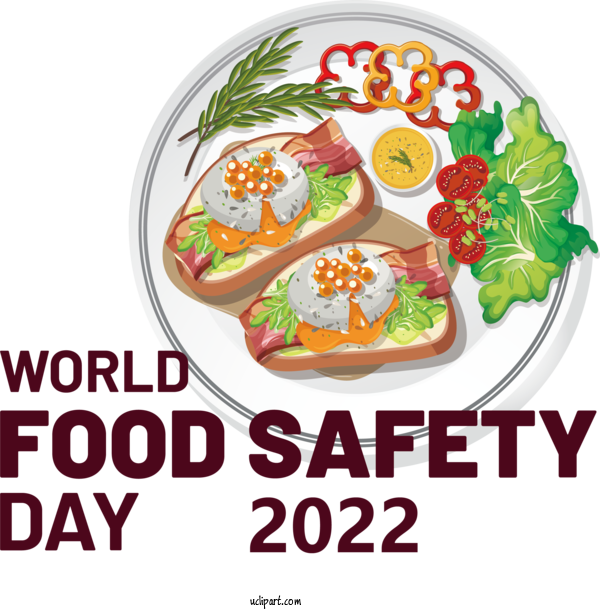 Free Holiday Breakfast Fried Egg Bread For World Food Safety Day Clipart Transparent Background
