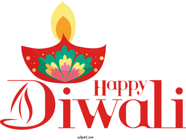 Free Holiday Logo Leaf Design For Happy Diwali Clipart Transparent Background