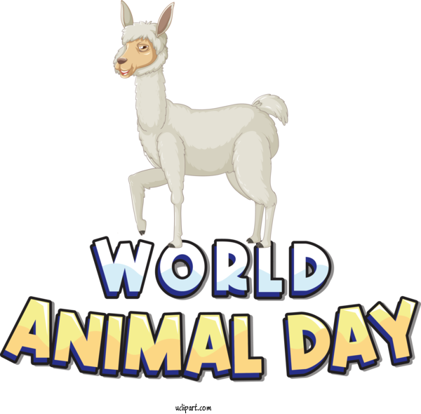 Free Holiday Goat Horse Camels For World Animal Day Clipart Transparent Background