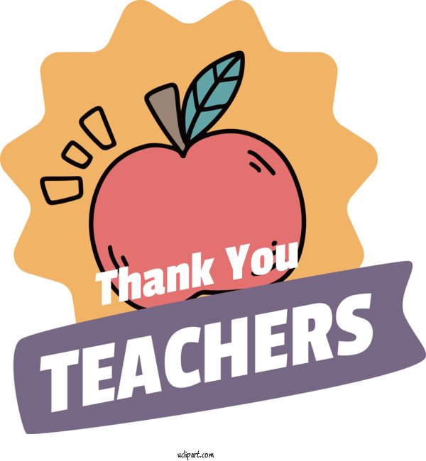 Free Holiday Human Logo Cartoon For Thank You Teachers Clipart Transparent Background