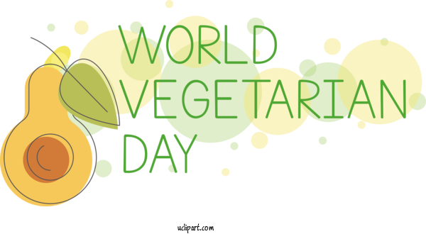 Free Holiday Leaf Flower Logo For World Vegetarian Day Clipart Transparent Background