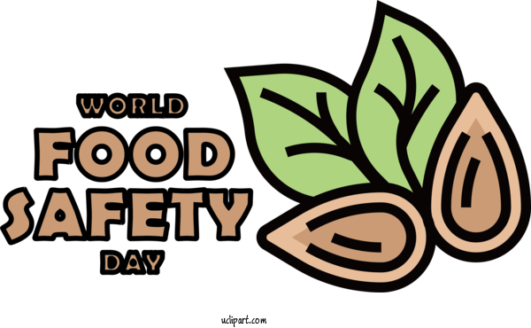 Free Holiday Flower Logo Cartoon For World Food Safety Day Clipart Transparent Background