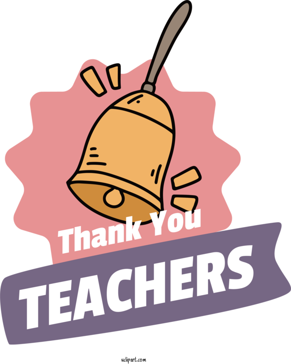 Free Holiday Logo Cartoon Line For Thank You Teachers Clipart Transparent Background