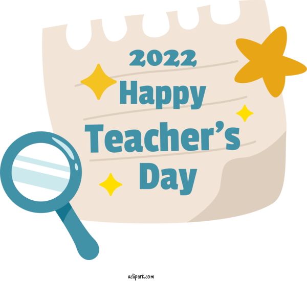 Free Holiday Logo Design Yellow For Happy Teacher's Day Clipart Transparent Background