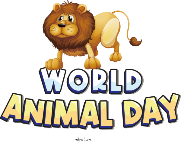 Free Holiday Lion Dog Logo For World Animal Day Clipart Transparent Background