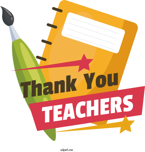 Free Holiday Logo Design Poster For Thank You Teachers Clipart Transparent Background