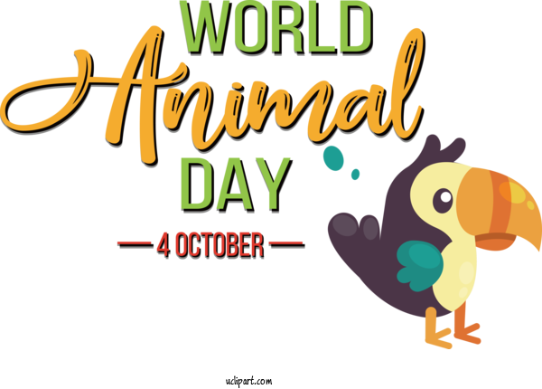 Free Holiday Birds Cartoon Logo For World Animal Day Clipart Transparent Background