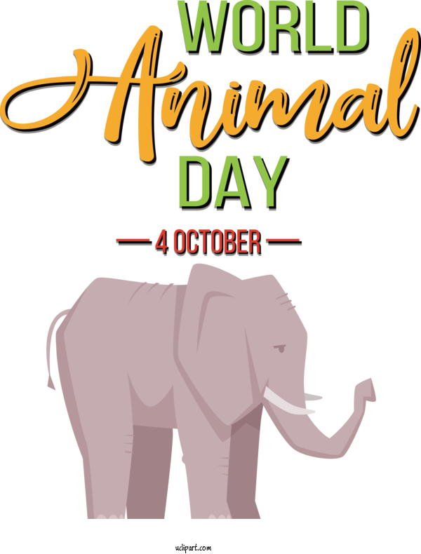 Free Holiday African Elephants Indian Elephant Elephant For World Animal Day Clipart Transparent Background