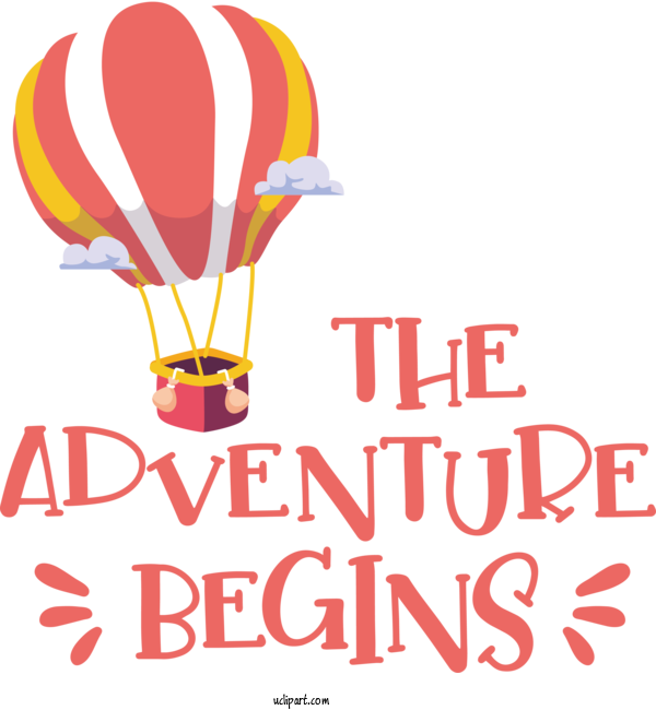 Free World Tourism Day Balloon Hot Air Balloon Logo For Adventure Begins Clipart Transparent Background