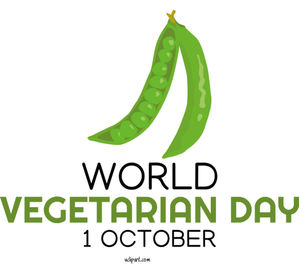 Free Holiday Logo Font Leaf For World Vegetarian Day Clipart Transparent Background