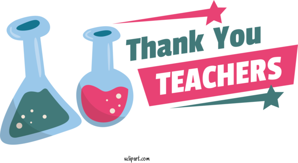 Free Holiday Design Logo Text For Thank You Teachers Clipart Transparent Background