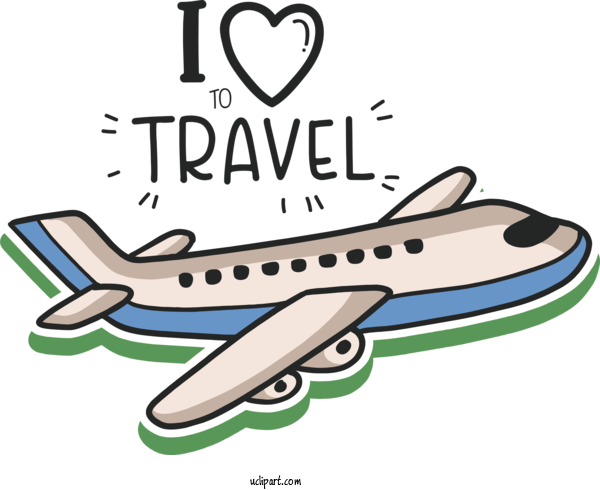 Free World Tourism Day Airplane Flight Air Travel For I Love To Travel Clipart Transparent Background