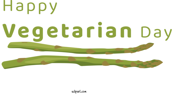 Free Holiday Plant Stem Design Text For World Vegetarian Day Clipart Transparent Background