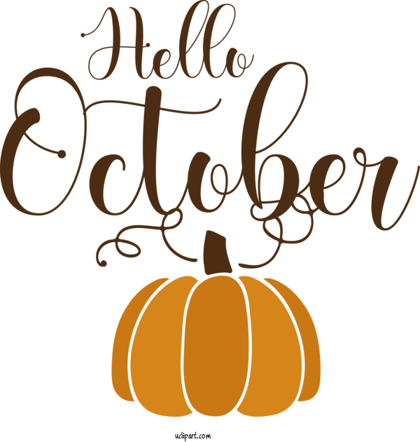 Free Autumn Logo Commodity Flower For Hello October Clipart Transparent Background