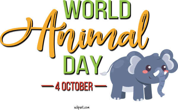 Free Holiday Elephants Indian Elephant Cat Like For World Animal Day Clipart Transparent Background