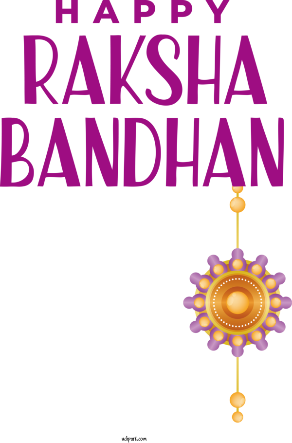 Free Raksha Bandhan Design Line Text For Happy Raksha Bandhan Clipart Transparent Background