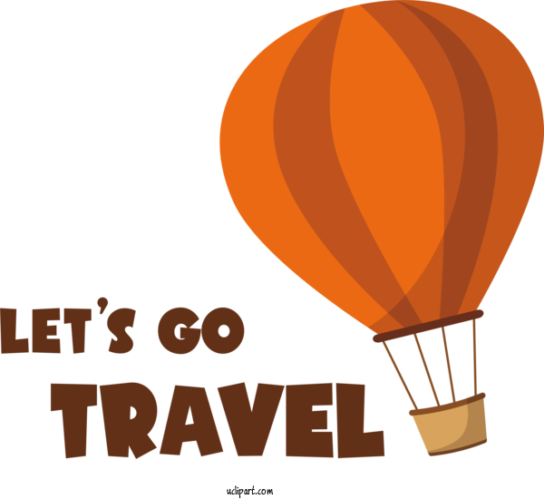 Free World Tourism Day Logo Hot Air Balloon Design For Let's Go Travel Clipart Transparent Background