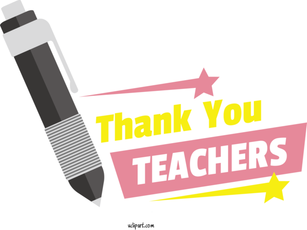 Free Holiday Logo Font Design For Thank You Teachers Clipart Transparent Background