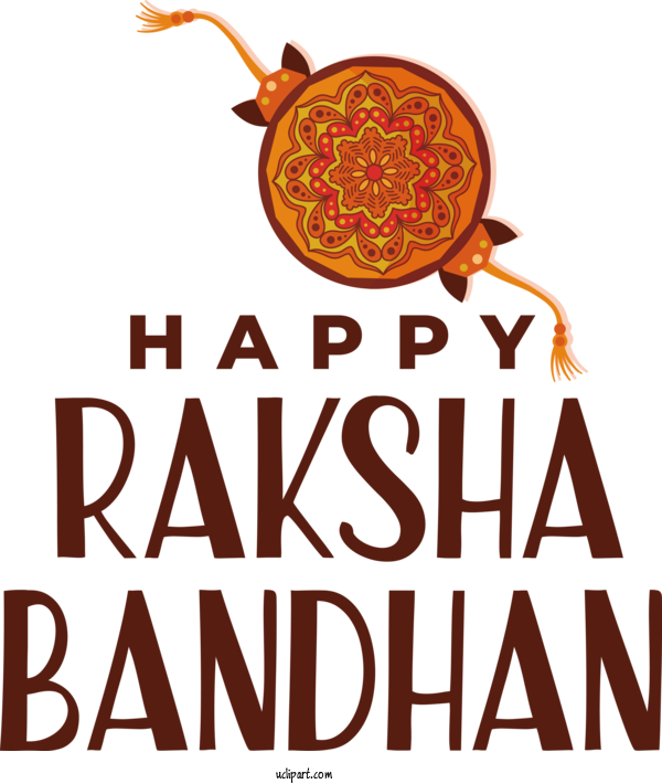 Free Raksha Bandhan Logo Commodity Text For Happy Raksha Bandhan Clipart Transparent Background