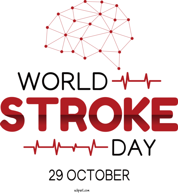 Free Holiday Design Logo Font For World Stroke Day Clipart Transparent Background