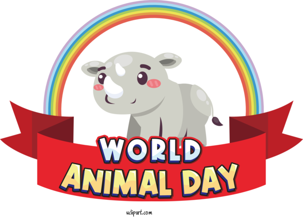 Free Holiday Design Royalty Free Flat Design For World Animal Day Clipart Transparent Background