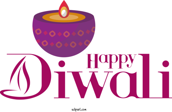 Free Holiday Logo Design Text For Happy Diwali Clipart Transparent Background