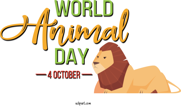 Free Holiday Lion Dog For World Animal Day Clipart Transparent Background