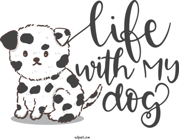 Free Holiday Dalmatian Design Snout For Life With My Dog Clipart Transparent Background
